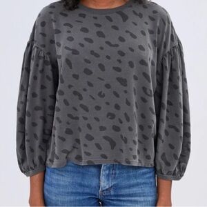 Anthropology Clare V Gray Leopard Print Top
